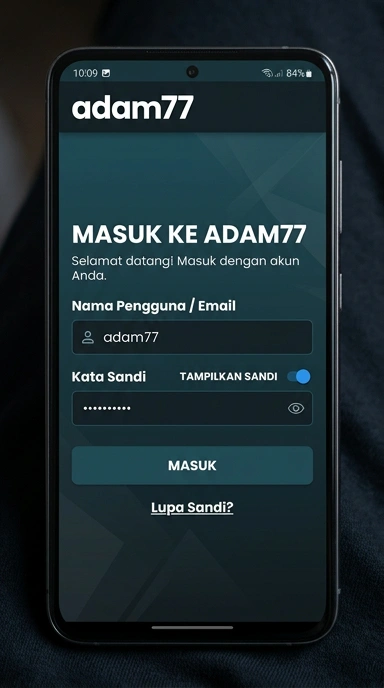 Masuk ke Akun adam77 dengan Mudah dan Cepat