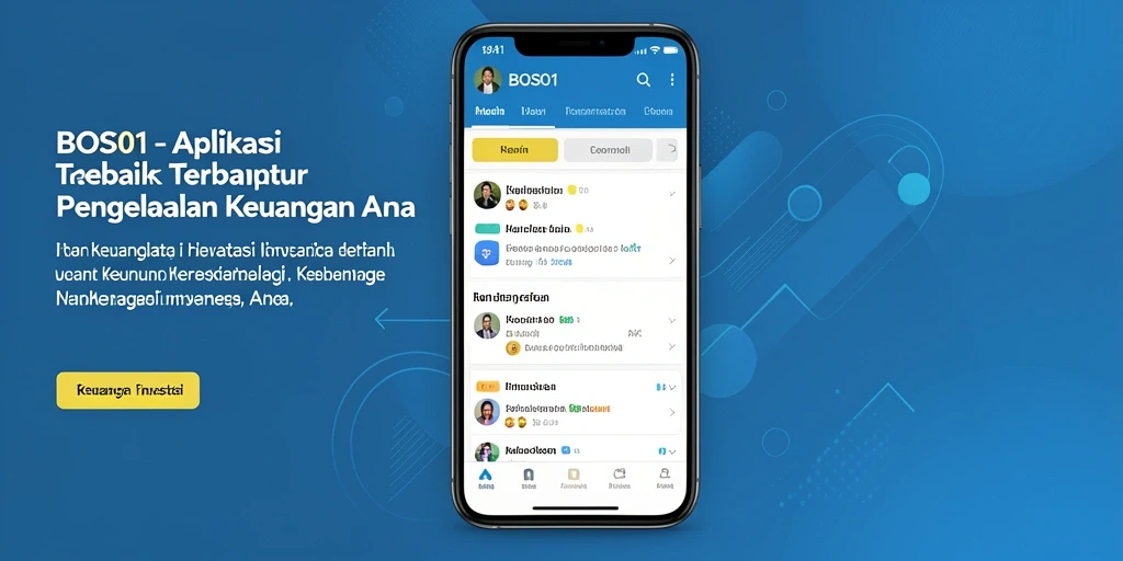 Antarmuka aplikasi BOS01 yang sederhana dan informatif untuk investasi.