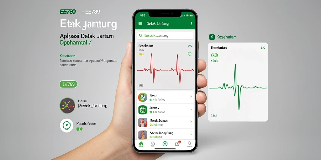 Tampilan antarmuka aplikasi Detak Jantung yang informatif dan sederhana.