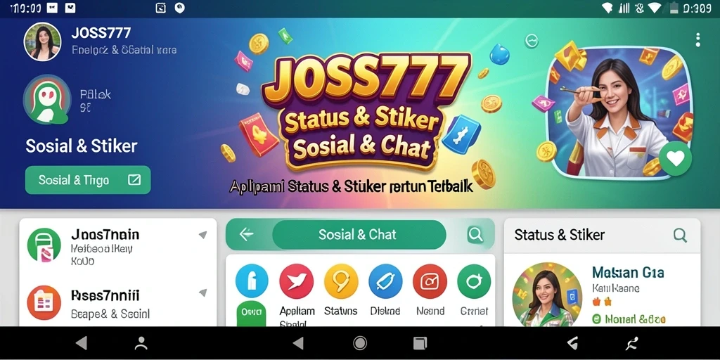 Tampilan antarmuka aplikasi JOSS777 yang user-friendly dan menarik.