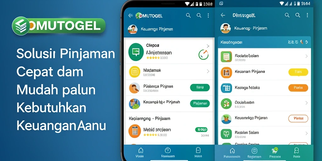Tampilan antarmuka aplikasi OMUTOGEL yang user-friendly untuk pengajuan pinjaman.