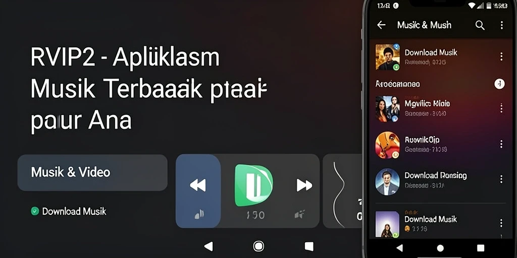 Tampilan antarmuka RVIP2 untuk mengunduh musik dengan mudah.