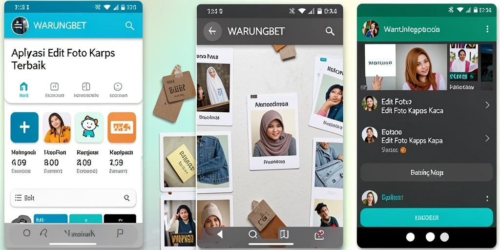 Antarmuka intuitif WARUNGBET untuk Edit Foto Kertas Kaca.
